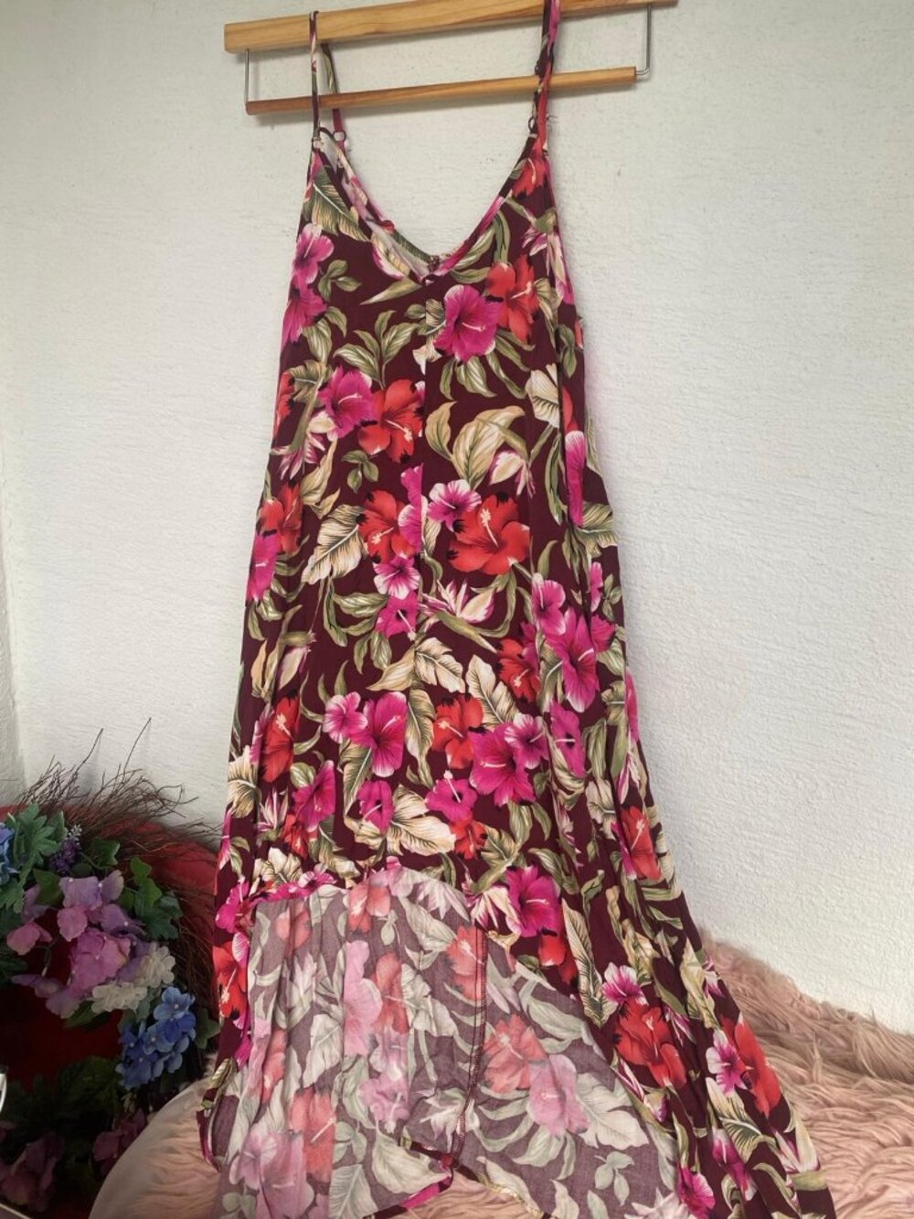 Hi-lo tropical dress